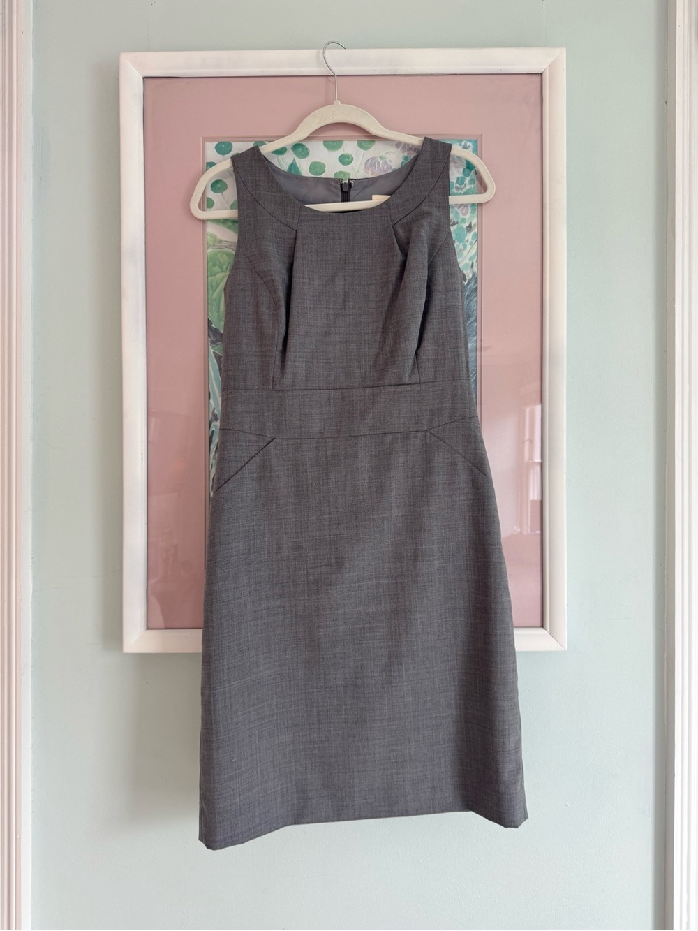 J. Crew Gray Sleeveless Sheath Dress